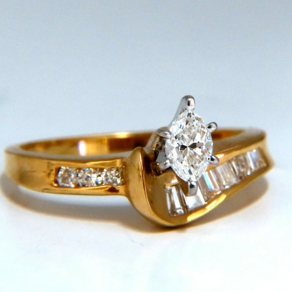 .30ct Natural Marquise Diamond Ring 14kt